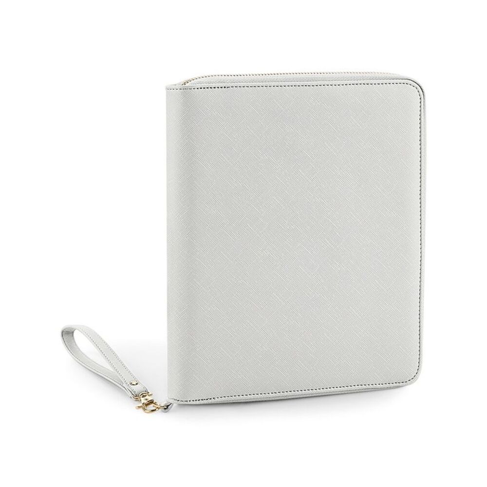 BagBase Faux Leather Boutique Travel/Tech Organizer / Soft Gray